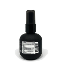 Load image into Gallery viewer, Black spray bottle with a label on a white background