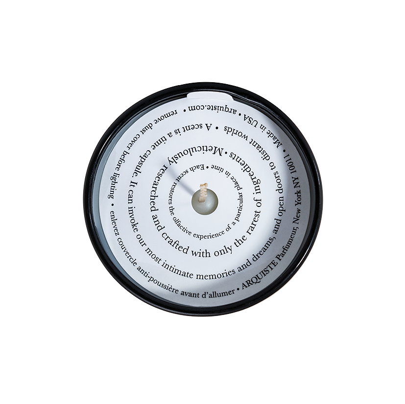 Top shot of Arquiste candle 